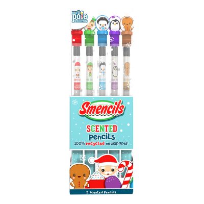 Vianočné Smencils (ceruzky s vôňou)  5ks balenie